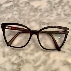 Serafina Eyewear Glamour Clip Burgandy 53-15-140 Eyeglasses Cat Butterfly FRAMES